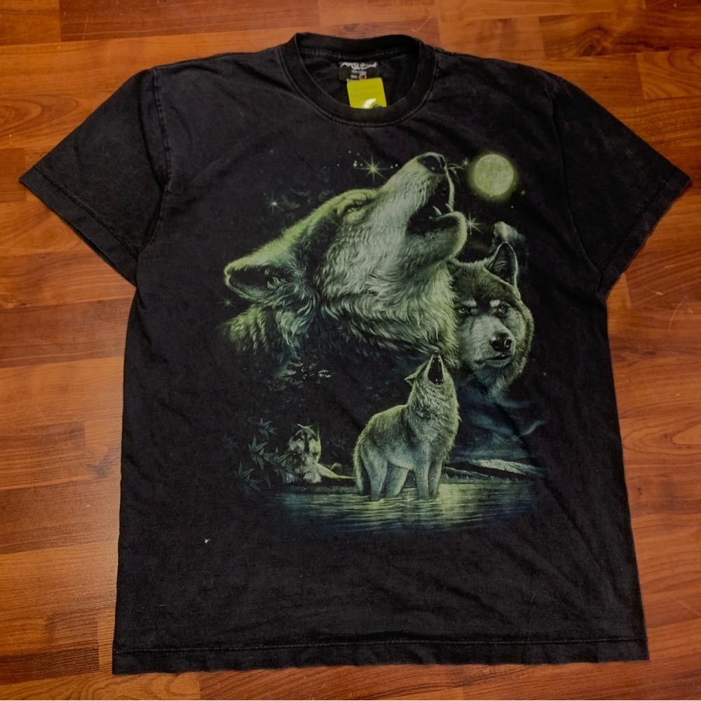 Y2K Wolf Animal Style Shirt